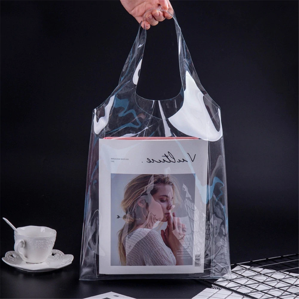 Retail Custom Logo Printing Custom Transparent Beach Clear Pvc Tote Bag Buy Clear