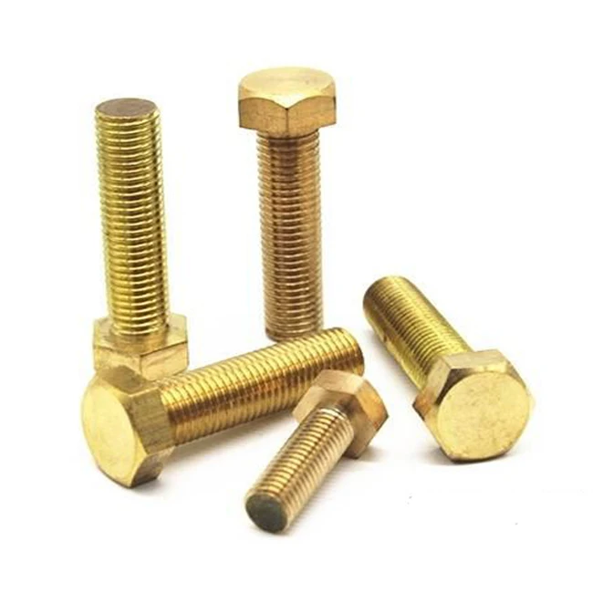 
Hardware Jiaxing Factory Brass Hex bolt and nut 