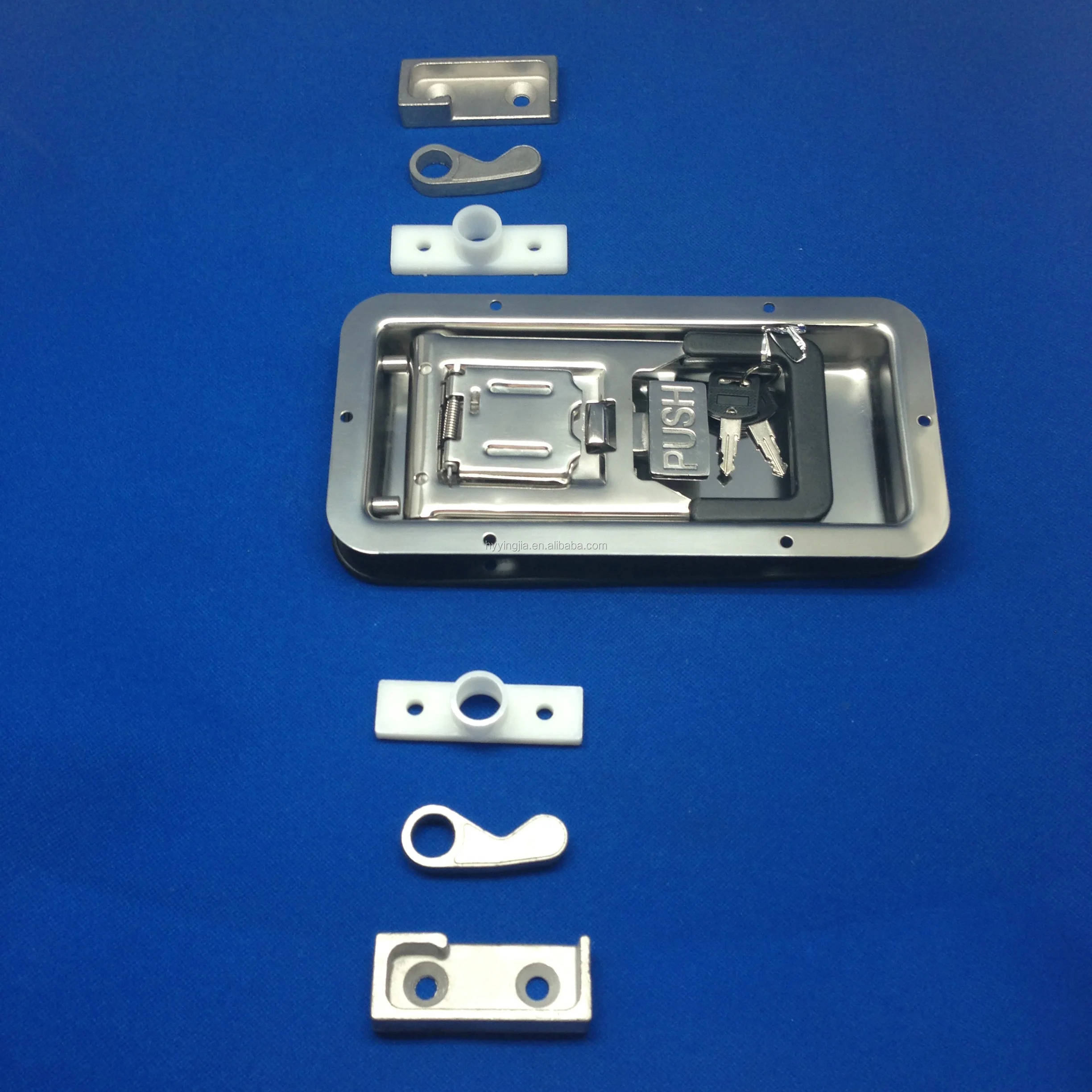 Truck And Trailer Body Door Lock Set Recessed Locking Gear Stainless