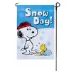 Wholesale Polyester Peanuts Snoopy Winter Falling Garden Flag
