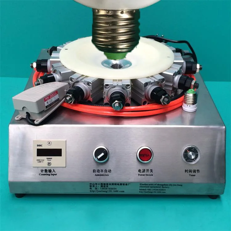 B22/e27 Led Bulb Holder And Bases Lamp Cap Crimping Locking Machine