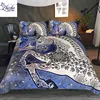 3D style unicorn horse print microfiber fabric bedding set ready to ship