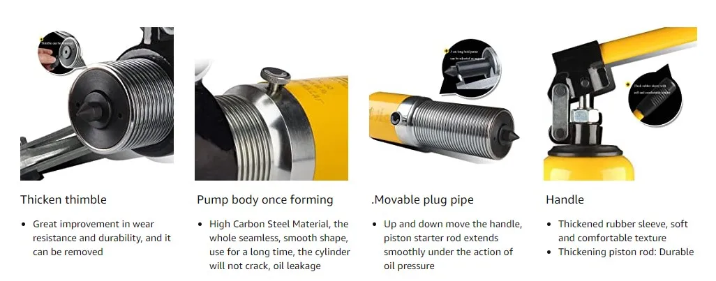 Yescom 5 Ton Hydraulic Gear Puller Bearing Wheel Pulling 3in1 Pumps Oil Tube Drawing Machine w/Case