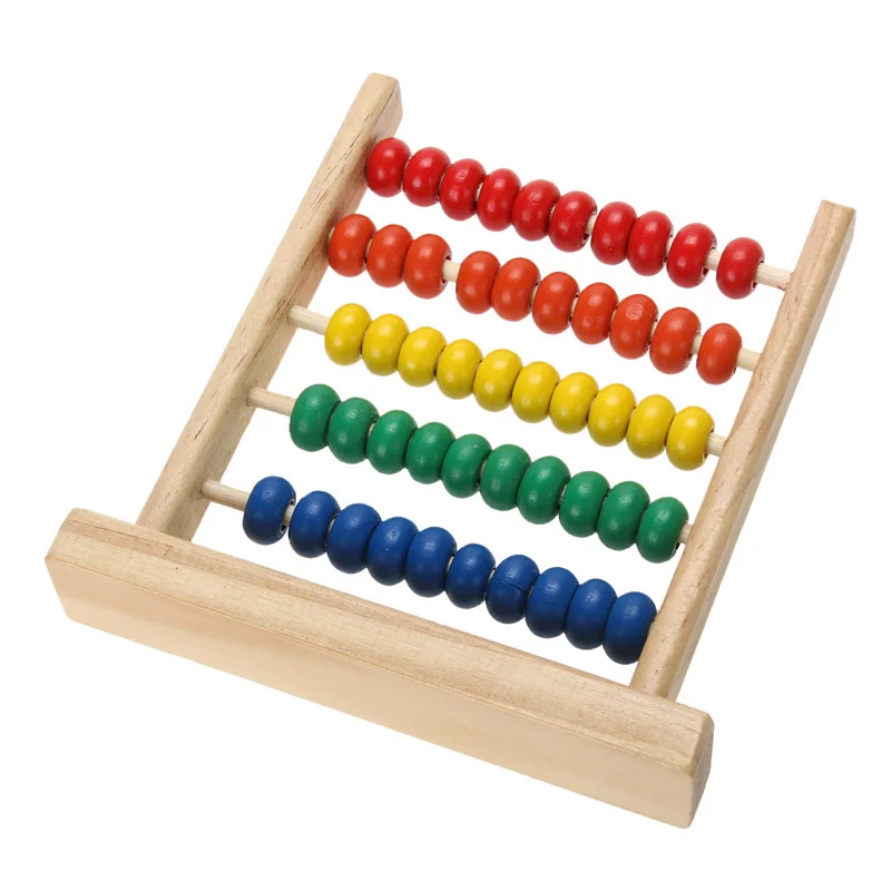 1Pc Colorful Wooden Abacus Math Toy Kids Children Number Counting Toy Montessori 