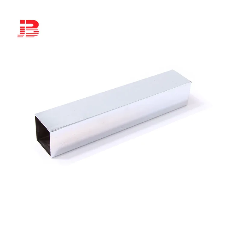 High quality 20*20mm chrome iron metal square tube wardrobe tube supplier