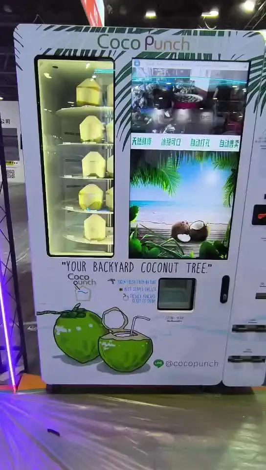 Automatic Fresh Coconut Vending Machine Easy Operation - Main Image