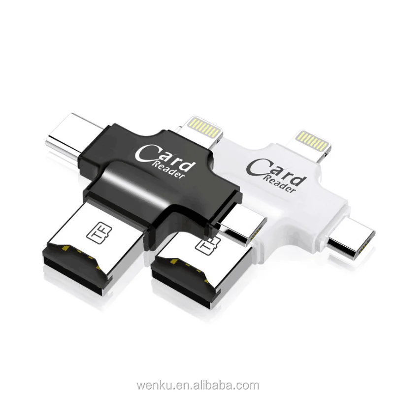 4 in 1 mini Pendrive Card Reader OTG Factory Price Type-C Usb for phone Android magnetic Smart Card Reader With TF/SD - ANKUX.COM