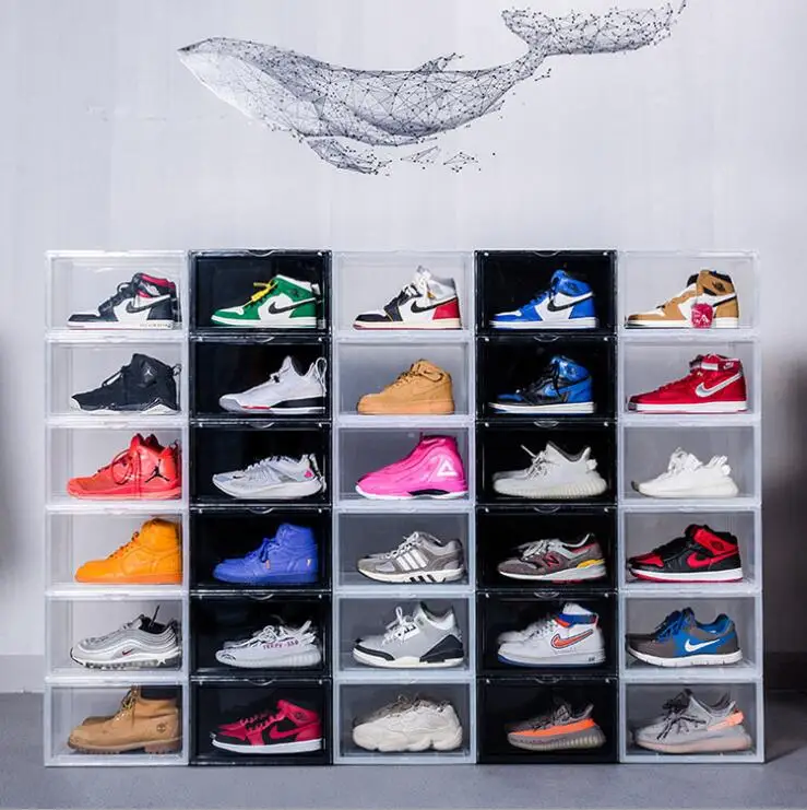 shoe storage boxes stackable