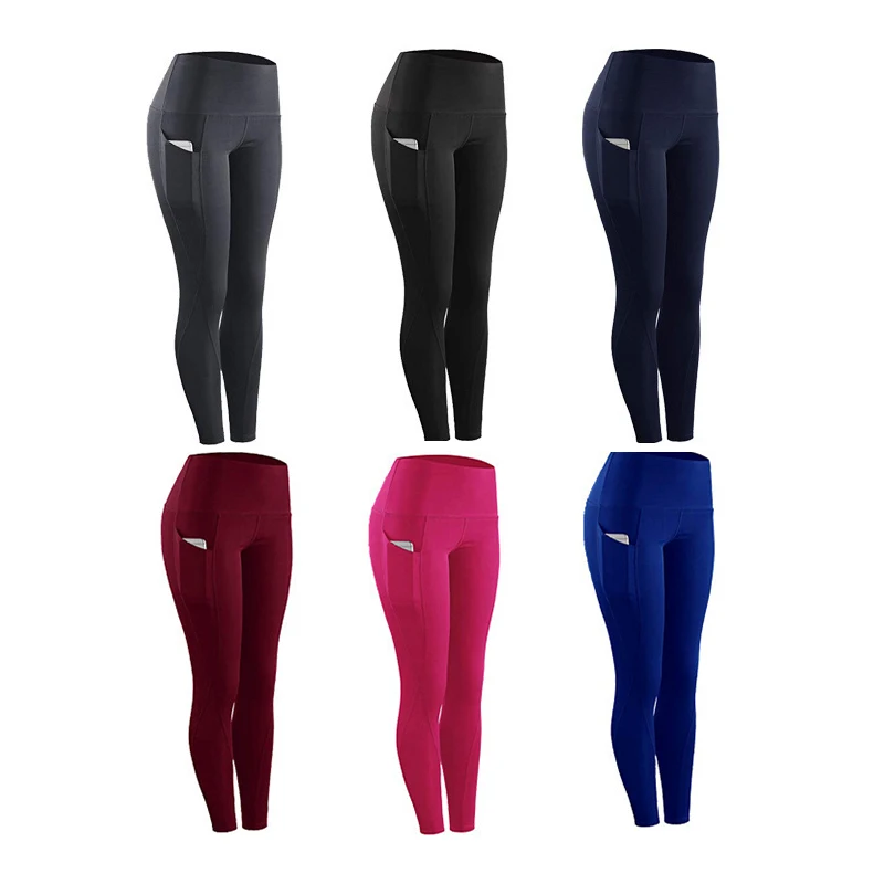 

Yogapants Pantalones Athleisure Fitness Sport Leggings Tights Slim Running Pants Quick Drying Training Trousers With Pockets, Customized colors