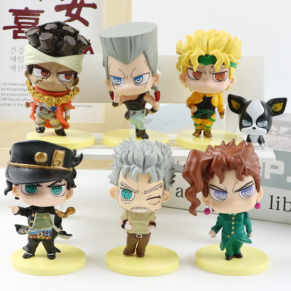 6 Piece/lot Jojos Bizarre Adventure Action Figure Toys For Kids Cartoon