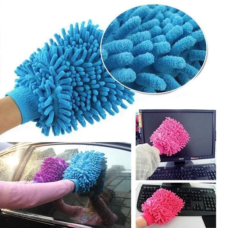 chenille mitt for cleaning