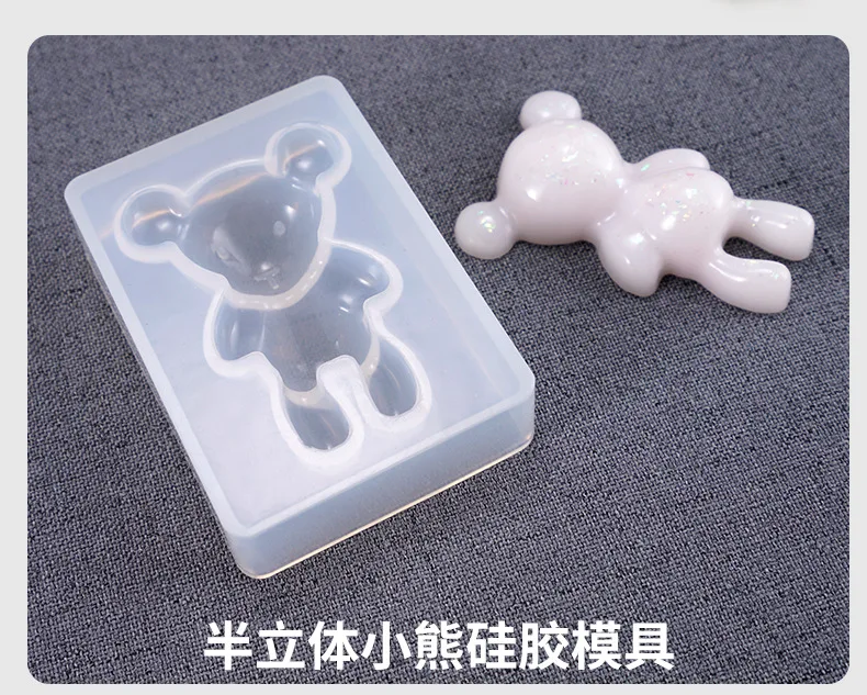 Diy Silicone Bear Resin Mold Cartoon Characters Buy Bear Resin Mold,Silicone Bear Resin Mold