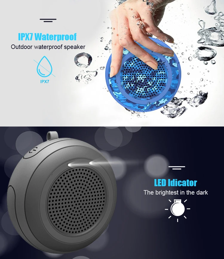 Amazon Hot Sell Fashion Super Bass Stereo sound Mini IPX7 Waterproof bluetooth Speaker - ANKUX.COM