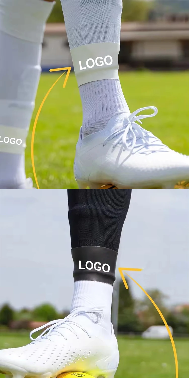 3 Sizes Soccer Shin Guards Leg Support Strap Out Of Silicone Anti Slip