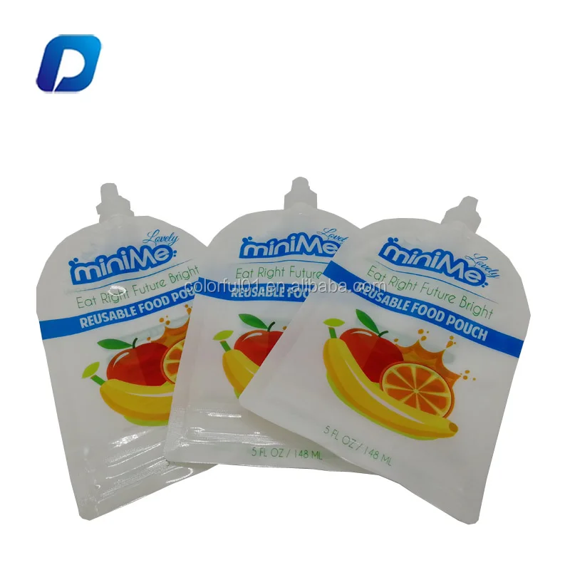 5 Oz Refillable Squeeze Pouch Bpa Free Reusable Baby Food Spout Pouch