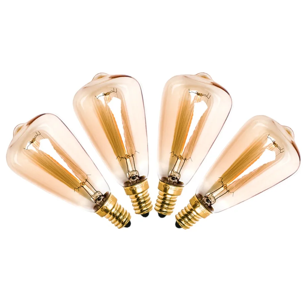 Vintage Light Bulb ST48 40W 60W Edison Industrial Bulbs Halogen Bulb E14 110 V 220V Lights Globes