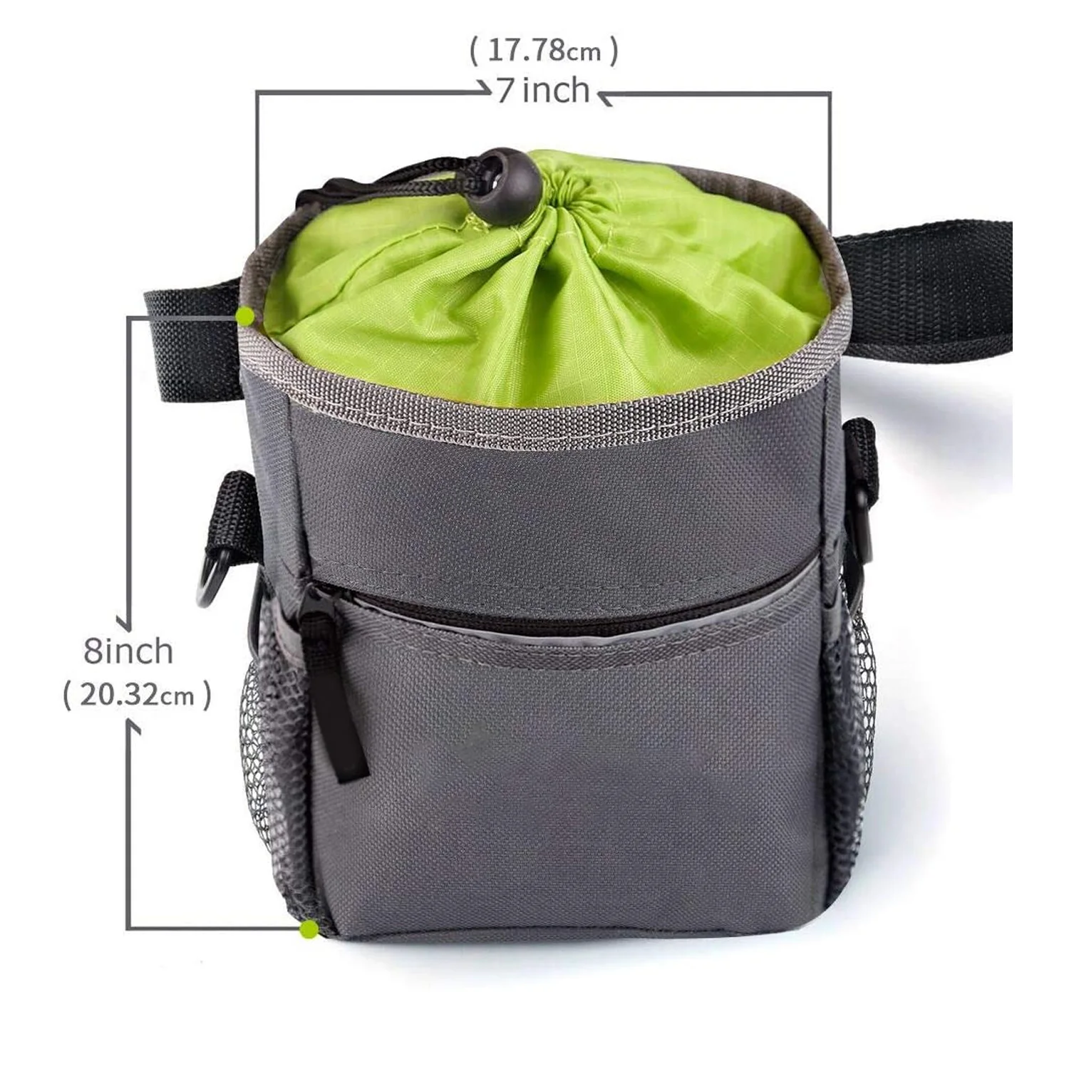 Adjustable Belt Dog Treat Pouch Bag Shoulder Strap Dog Walking Bag With Poop Bag Holder Dog