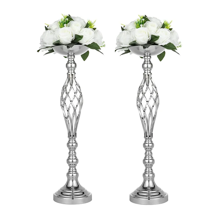 Gold Geometric Wedding Centerpieces Table Flower Metal Vase Stands