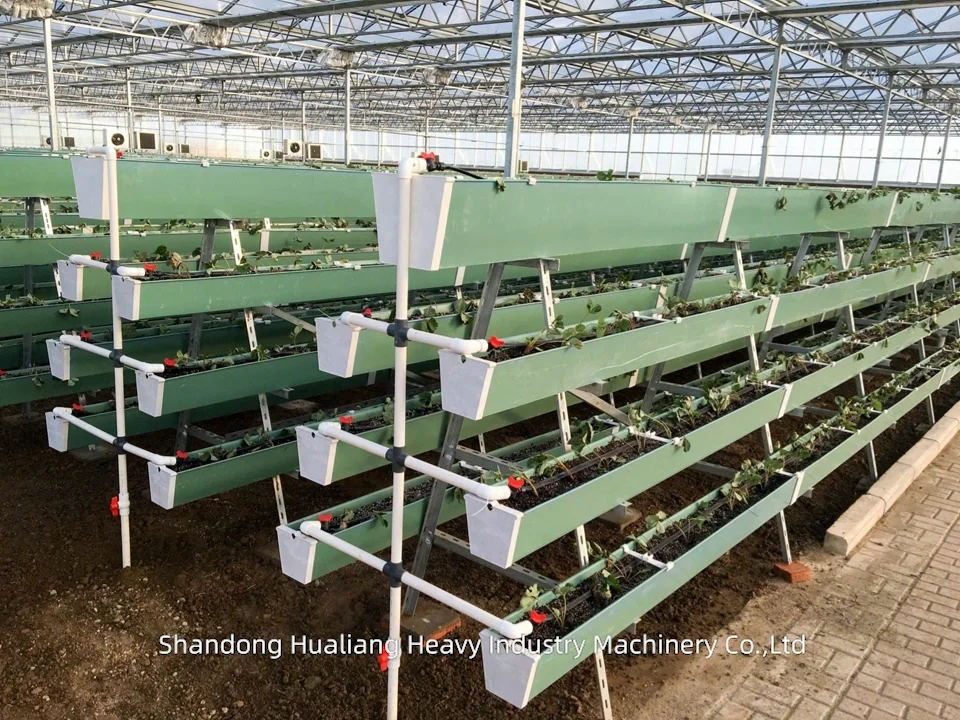 Vertical Pvc Trough Hydroponic Strawberry Growing Systems For