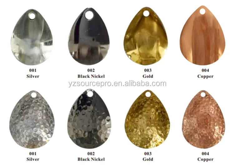 Quality Brass Colorado Spinner Blades Smooth Finish,Diy Spinner Bait