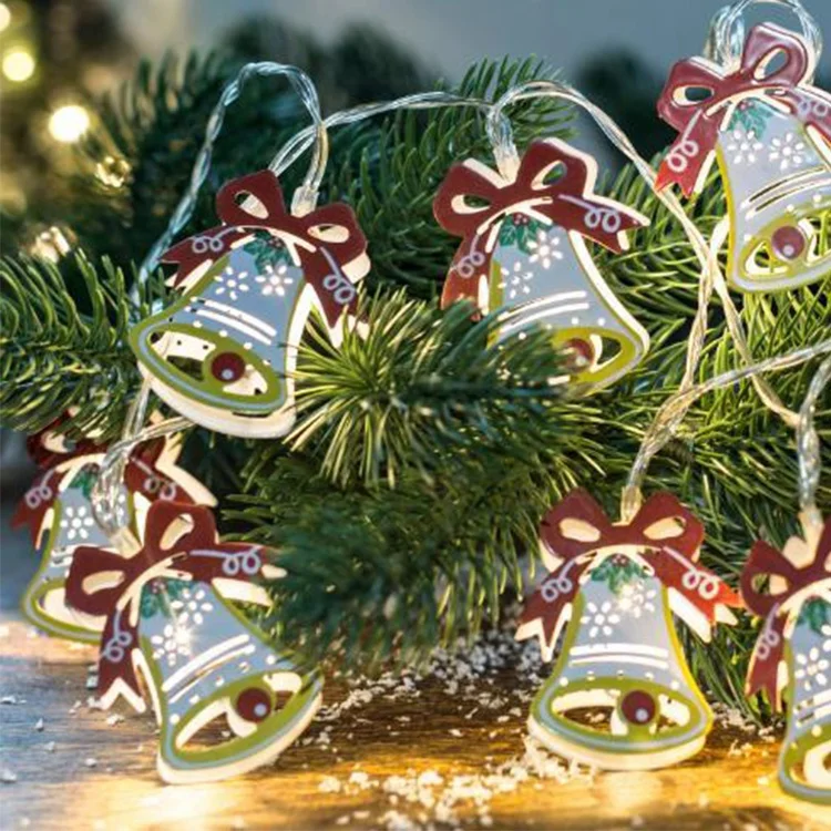 Newish Custom Christmas Mini Fairy Jingle Bell Metal Moulds Chain Led String Light