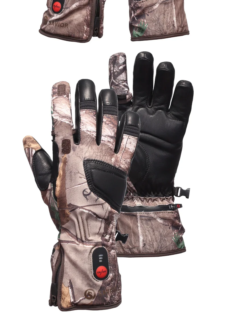 heated camo hunting gloves