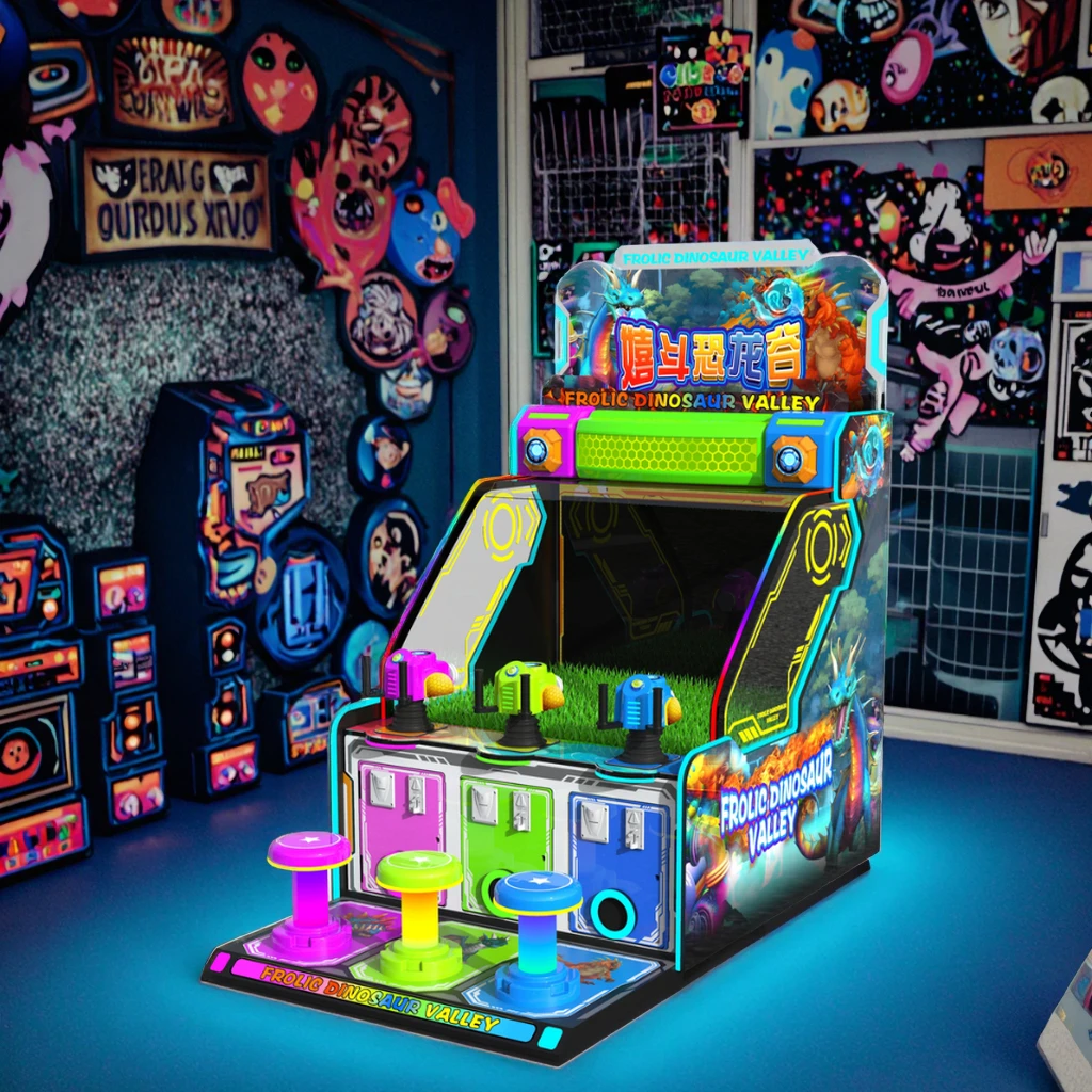 RaiseFun Factory Wholesale Dinosaur Valley 3-Player Water Cannon Shooting Game Coin Operated Prize Redemption for Water Parks manufacture