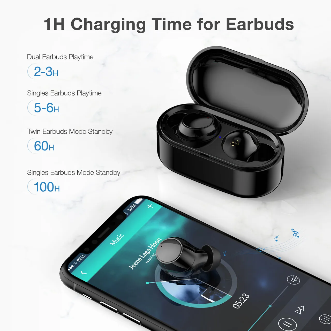 Poweradd Best Quality V5.0+edr Bluetooth Wireless Earbuds Earphone With ...