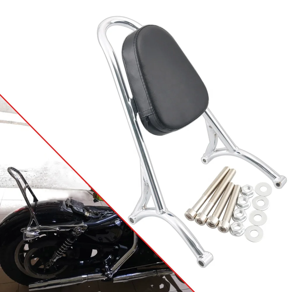 Gloss Black One Piece Passenger Sissy Bar Backrest for Harley Davidson Sportster Like XL1200 XL883 Forty Eight Nightster Iron Low Sportsters 2004-2019 ref 51146-10A 