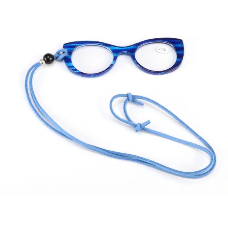 Fashion Women Cat Eye Reading Glasses Without Arms Hang Neck Reading