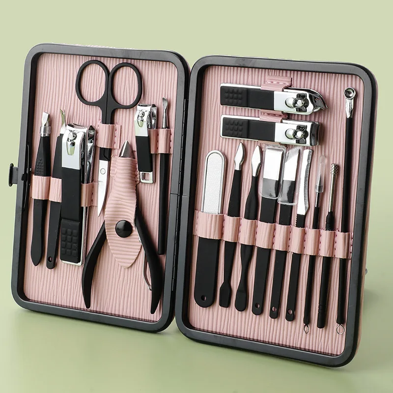 product factory direct supply manicure set for girls nail clipper set pink manicure set-6