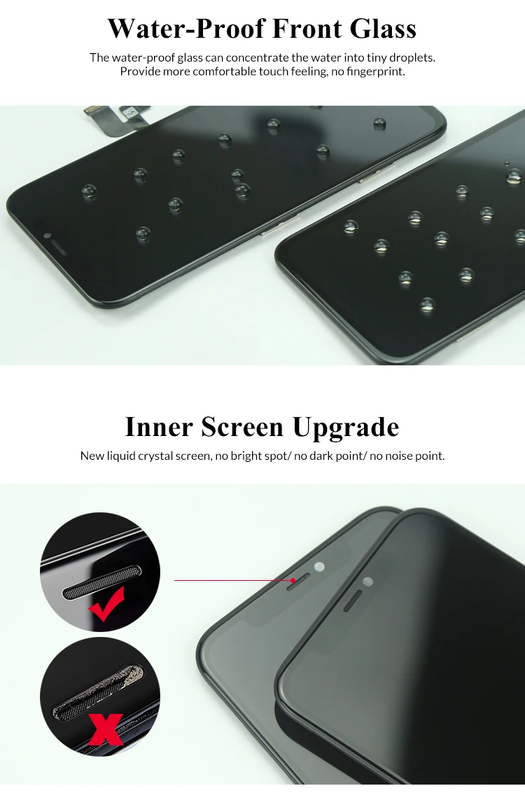 Complete OEM screen lcd for iphone x lcd display screen replacement,for iphone x screen cell phone repair