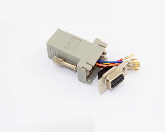 rs232 db 9pin vga 串口男對 rj45 女網絡模塊化適配器