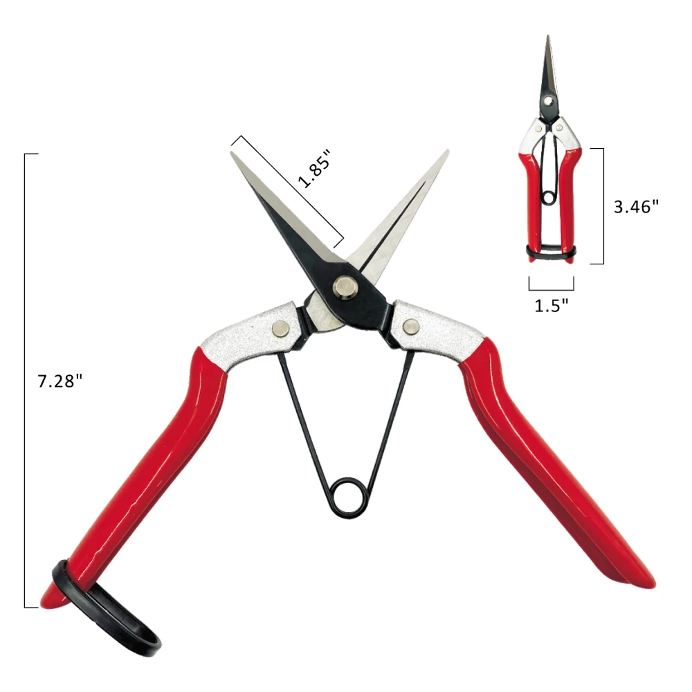 Long Straight Needle Nose Flower Gardening Shears Hand Pruner Floral