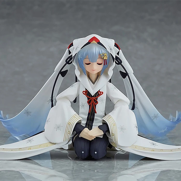 可爱的日本动漫初音未来雪未来丹顶鹤 pvc 动作图模型玩具