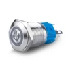 16mm aluminum stainless steel 12v 35v 36v 110v 250v 5A latch plat on off switch with power symbol metal push button switch