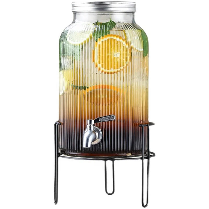 Borosilicate Glass Water Dispenser With Tap Beverage Drink Dispenser