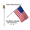 6ft Spin Freely 2 Positions Telescopic Flexible Aluminum Alloy Flagpole Set