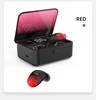 TWS ES01 Blue tooth Earbuds Magnet Metal Sports Earphone With Mic Charging Box Handsfree Style for cellphone hbq q32