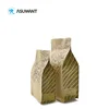 Classic coffee beans kraft paper food packing pouches with window plastic 500g producer smell proof mylar bags