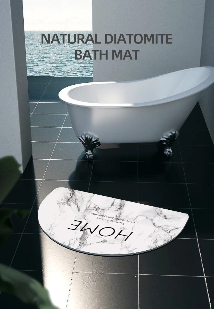 half round diatomite bath mat high-grade mat as a gift