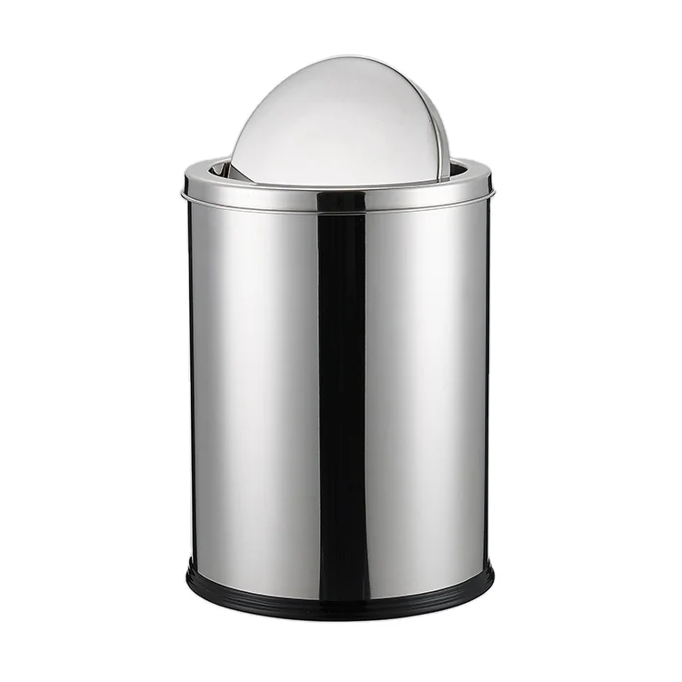 Flip Top Rotative Trash Bin Dust Bin Indoor Trash Can Swing Lid Garbage