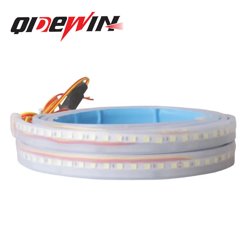 Led Car door opening warning led light strips waterproof strobe flashing flowing red white color 120cm car decorates led