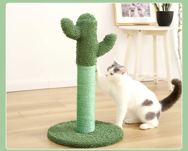 Stability Fur Toweling Material Cat Scratching Tree Cactus Cat ...