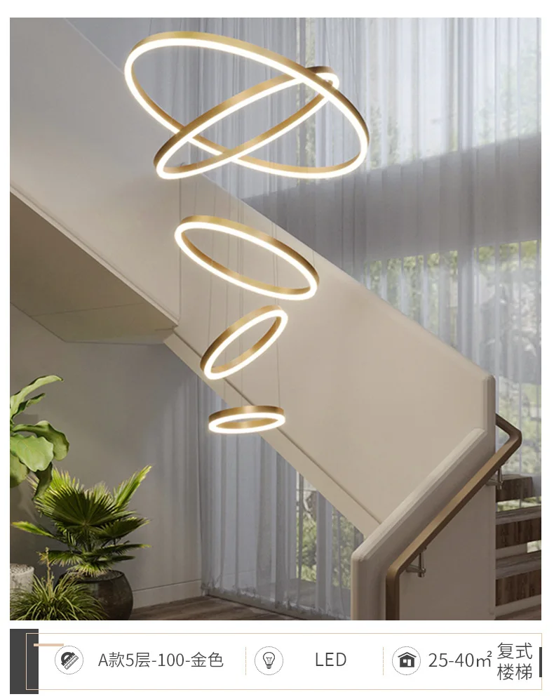 Aluminum 5 Tier Ceiling Lights European style living room villa hotel luxury modern classic vintage lobby chandelier