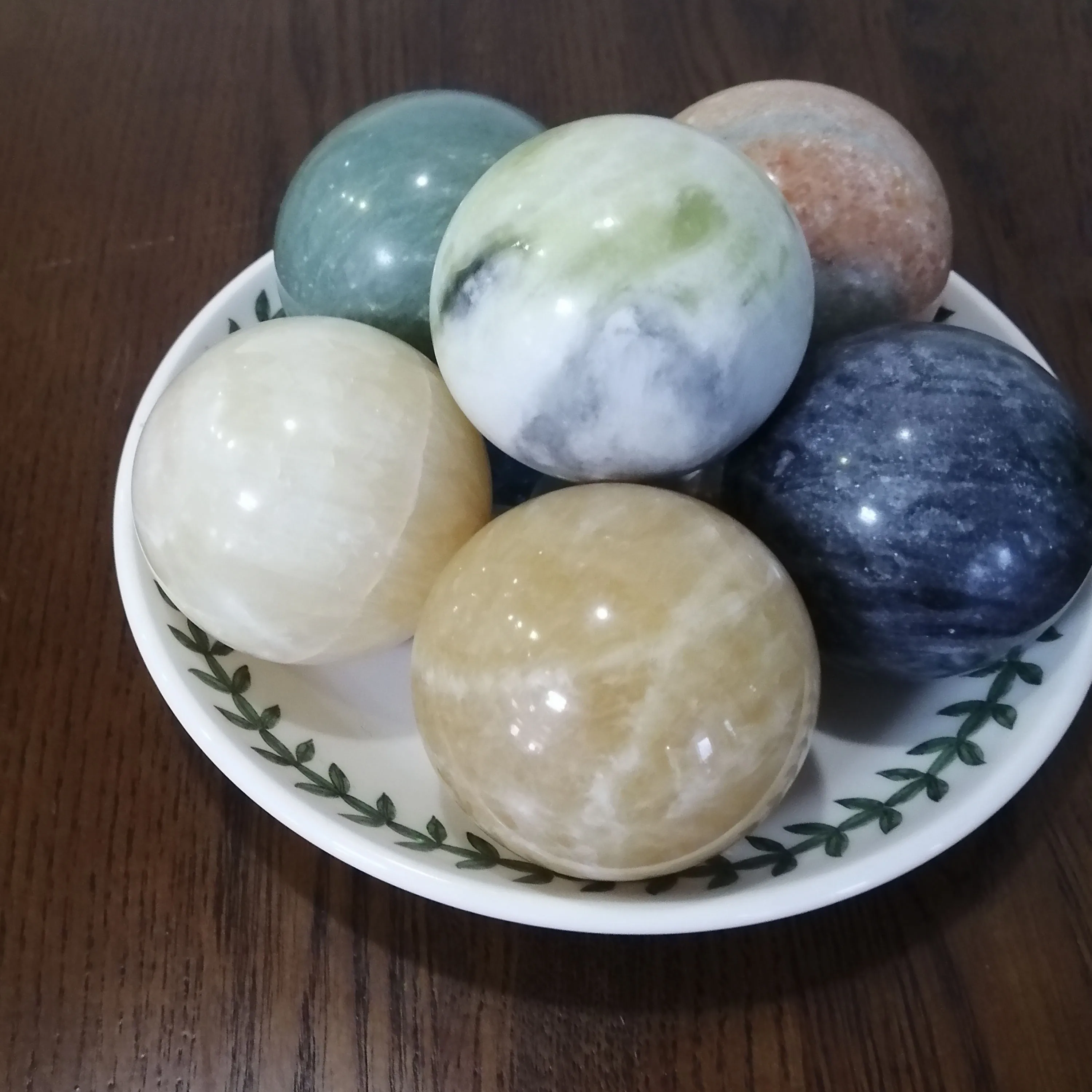 天然宝石白色大理石工艺品石球冷石球球