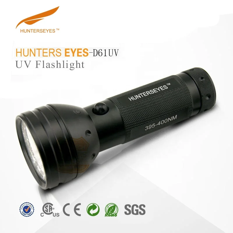 390nm-395nm 51 leds ultraviolet led flashlight for pet urine detect and Scorpion Search Tool D61UV