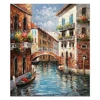 Beautiful venice cityscape sea canal boat art oil painting designs