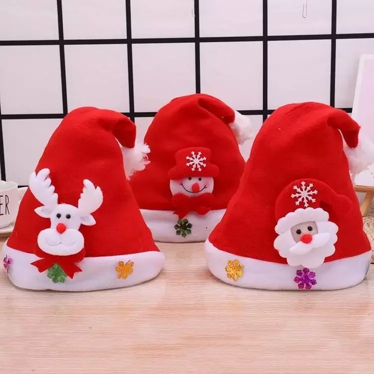 New Fashion Christmas Hats Kids Adult Led Lighting Christmas Hat Santa