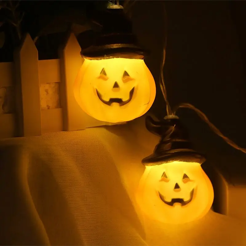 halloween pumpkin lights lanterns 10/20/40 led 3d pumpkin string